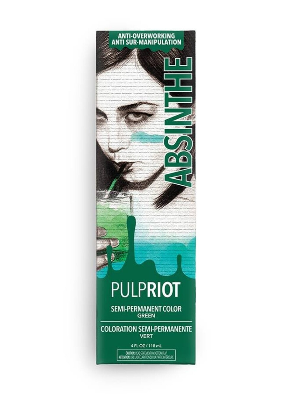 Pulp Riot Absinthe Semi-Permanent Hair Color - Green